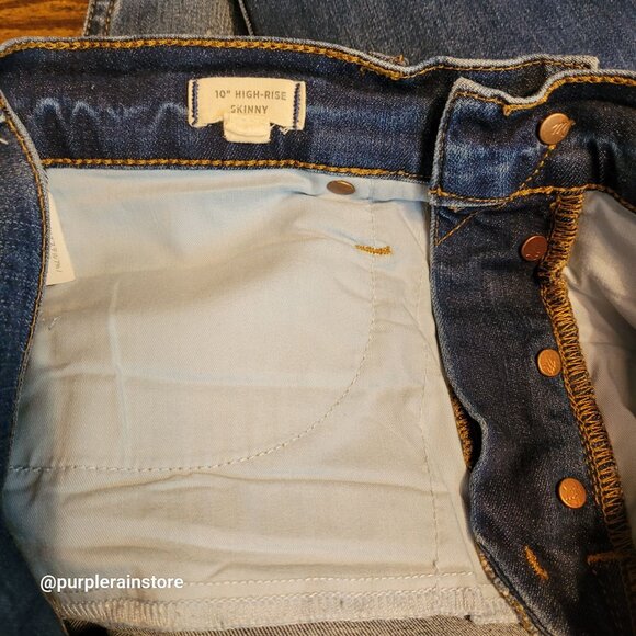 Madewell Jeans 28 Skinny 10" High Rise Rosecliff H6319 Tummy Control Raw Hem - Picture 4 of 12